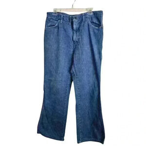 Vintage 70's Men's 38 Short Wrapid Transit Wrangler Flare Denim Jeans
